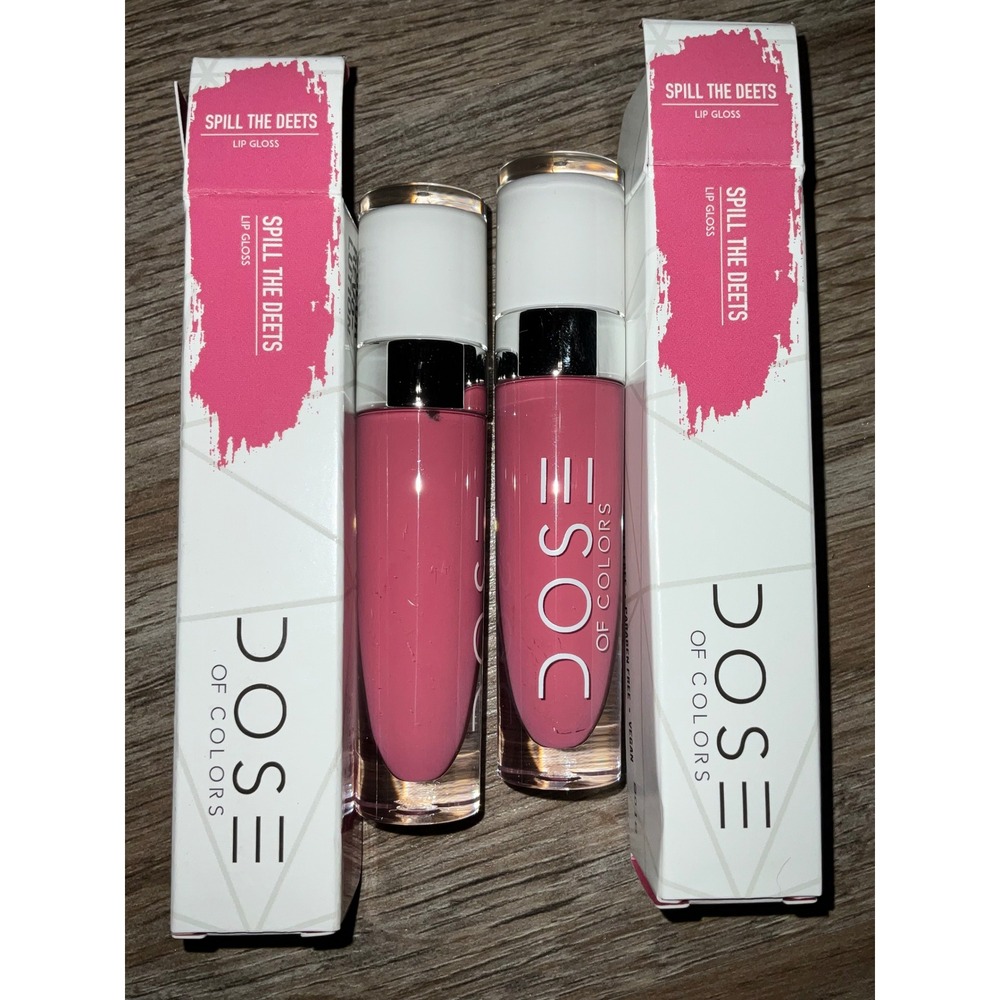 Dose of Colors Lip Gloss Spill The Deets High Shine Set of 2